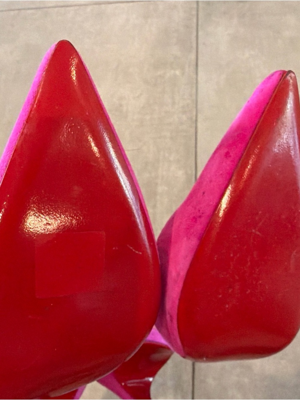Christian Louboutin Pink Fuchsia Suede D’Orsay Heels 37.5 US 7.5 - Picture 6 of 14